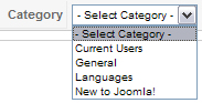 Joomla form field category